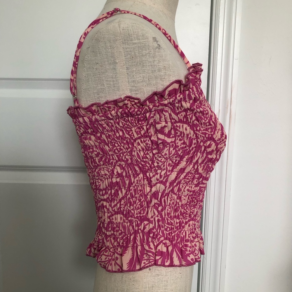 Senna Sky Pink Printed Smocked Top - Picture 3 of 6